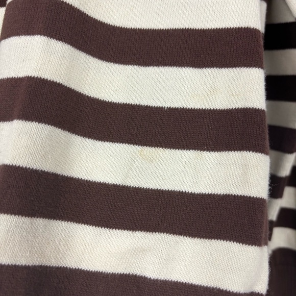 VTG POLO RALPH LAUREN BIG PONY #3 JERSEY SWEATER BROWN WHITE STRIPED XL - Picture 14 of 14